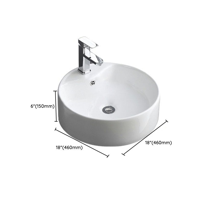 Classical White Bathroom Sink Porcelain Trough Bathroom Sink Clearhalo 'Bathroom Remodel & Bathroom Fixtures' 'Bathroom Sinks & Faucet Components' 'Bathroom Sinks' 'bathroom_sink' 'Home Improvement' 'home_improvement' 'home_improvement_bathroom_sink' 6849641