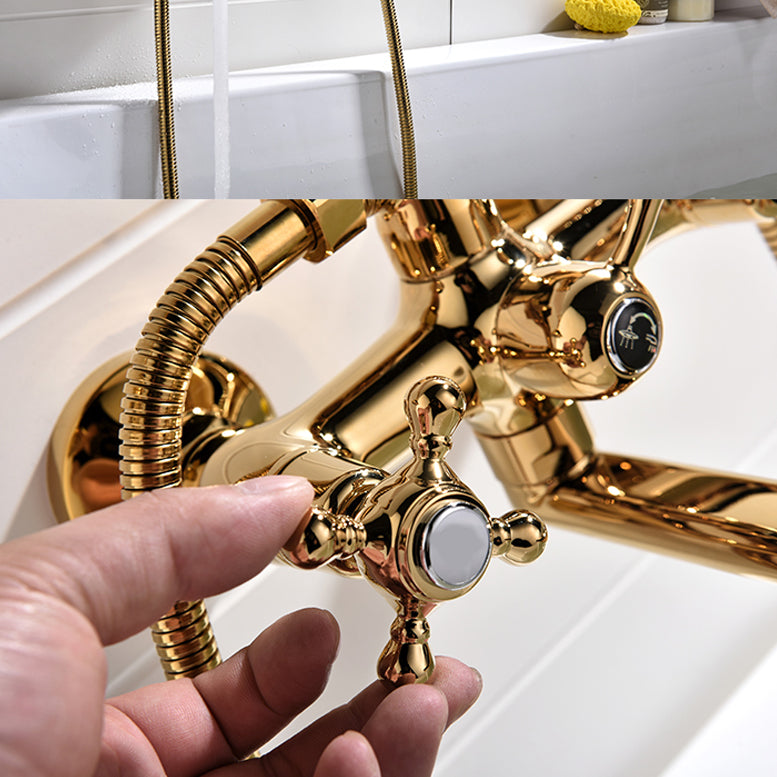 Traditional Style Freestanding Tub Filler Copper Floor Mount Freestanding Tub Filler Clearhalo 'Bathroom Remodel & Bathroom Fixtures' 'Bathtub Faucets' 'bathtub_faucets' 'Home Improvement' 'home_improvement' 'home_improvement_bathtub_faucets' 6849694