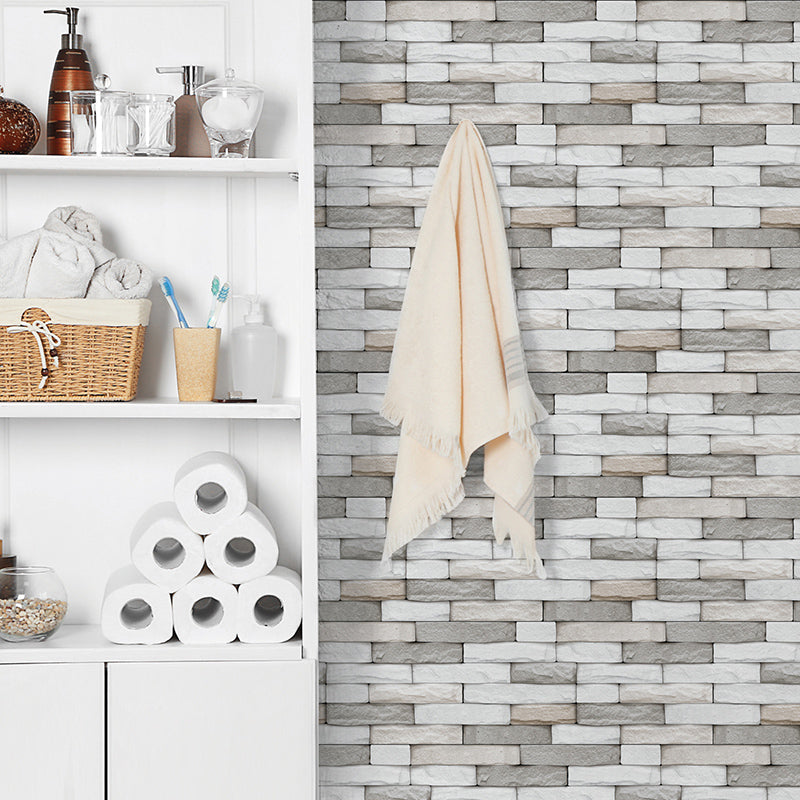 Pvc Peel & Stick Tile Kitchen Waterproof Backsplash Peel and Stick Wall Tile Set of 18 Light Gray-White 10 Sets for Wallboard (18 Pieces * 10) Clearhalo 'Flooring 'Home Improvement' 'home_improvement' 'home_improvement_peel_stick_blacksplash' 'Peel & Stick Backsplash Tile' 'peel_stick_blacksplash' 'Walls & Ceilings' Walls and Ceiling' 6850069