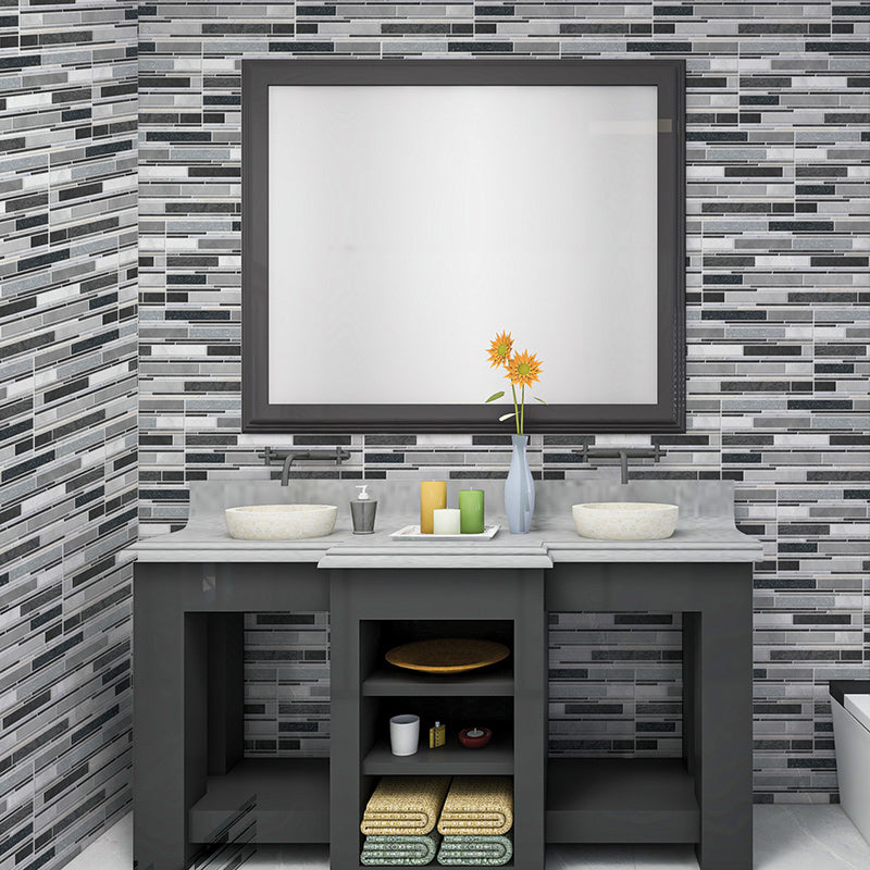 Pvc Peel & Stick Tile Kitchen Waterproof Backsplash Peel and Stick Wall Tile Set of 18 Clearhalo 'Flooring 'Home Improvement' 'home_improvement' 'home_improvement_peel_stick_blacksplash' 'Peel & Stick Backsplash Tile' 'peel_stick_blacksplash' 'Walls & Ceilings' Walls and Ceiling' 6850073