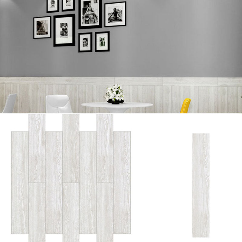 Modern Tin Backsplash Paneling Smooth Wall Ceiling Wood Board Set of 10 White 36"L x 6"W Clearhalo 'Flooring 'Home Improvement' 'home_improvement' 'home_improvement_wall_paneling' 'Wall Paneling' 'wall_paneling' 'Walls & Ceilings' Walls and Ceiling' 6859119