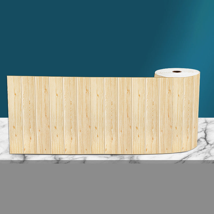 Contemporary Wall Access Panel Peel and Press Wall Tile with Wood Look Ivory & Cream 0.2" Clearhalo 'Flooring 'Home Improvement' 'home_improvement' 'home_improvement_wall_paneling' 'Wall Paneling' 'wall_paneling' 'Walls & Ceilings' Walls and Ceiling' 6859784