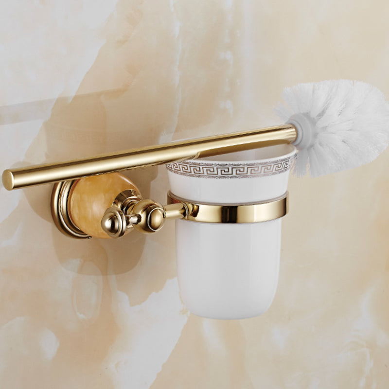 Contemporary Brushed Brass Bathroom Accessory As Individual Or As a Set Clearhalo 'Bathroom Hardware Sets' 'Bathroom Hardware' 'Bathroom Remodel & Bathroom Fixtures' 'bathroom_hardware_sets' 'Home Improvement' 'home_improvement' 'home_improvement_bathroom_hardware_sets' 6864382