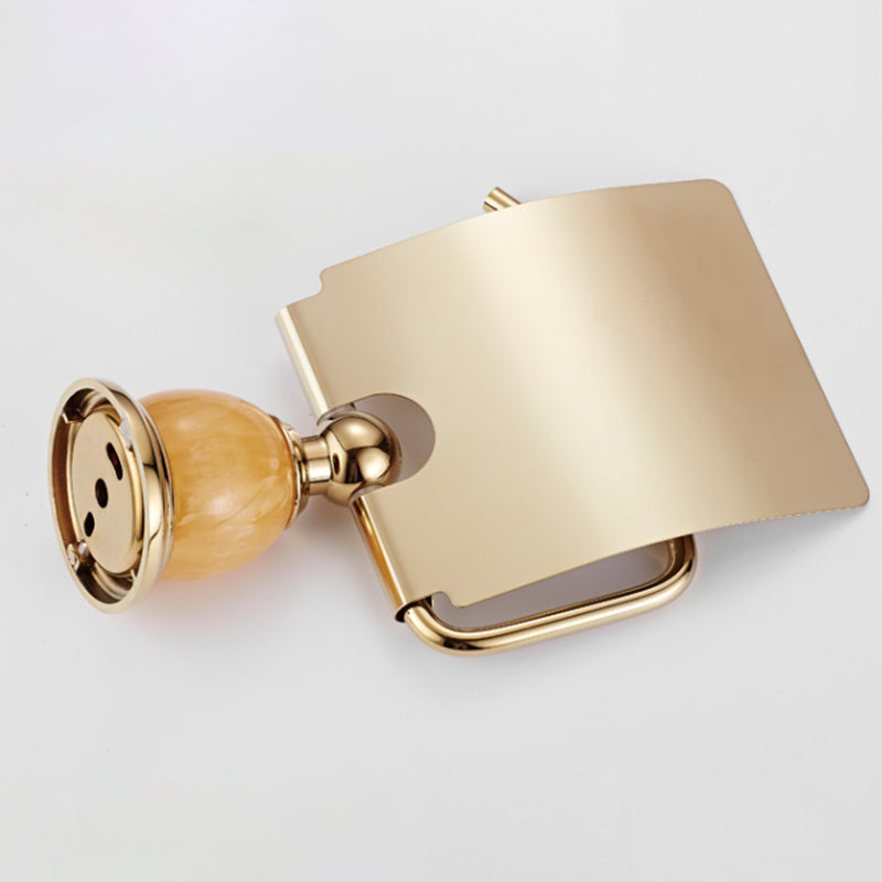 Contemporary Brushed Brass Bathroom Accessory As Individual Or As a Set Clearhalo 'Bathroom Hardware Sets' 'Bathroom Hardware' 'Bathroom Remodel & Bathroom Fixtures' 'bathroom_hardware_sets' 'Home Improvement' 'home_improvement' 'home_improvement_bathroom_hardware_sets' 6864390