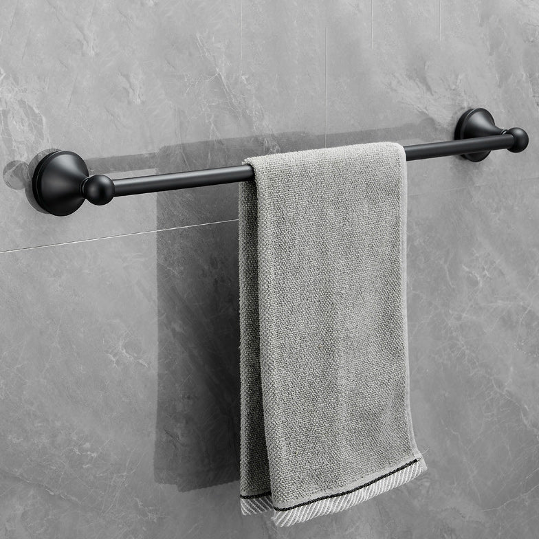 6-Piece Modern Bath Hardware Set in Stainless Steel Matte Black Robe Hooks/Towel Ring Bar Clearhalo 'Bathroom Hardware Sets' 'Bathroom Hardware' 'Bathroom Remodel & Bathroom Fixtures' 'bathroom_hardware_sets' 'Home Improvement' 'home_improvement' 'home_improvement_bathroom_hardware_sets' 6864481