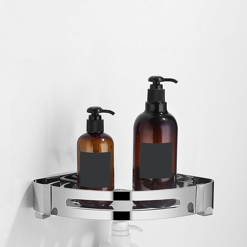 Modern Bathroom Set with Bath Shelf/Towel Bar Polished Chrome Bathroom Accessory Kit Clearhalo 'Bathroom Hardware Sets' 'Bathroom Hardware' 'Bathroom Remodel & Bathroom Fixtures' 'bathroom_hardware_sets' 'Home Improvement' 'home_improvement' 'home_improvement_bathroom_hardware_sets' 6864778