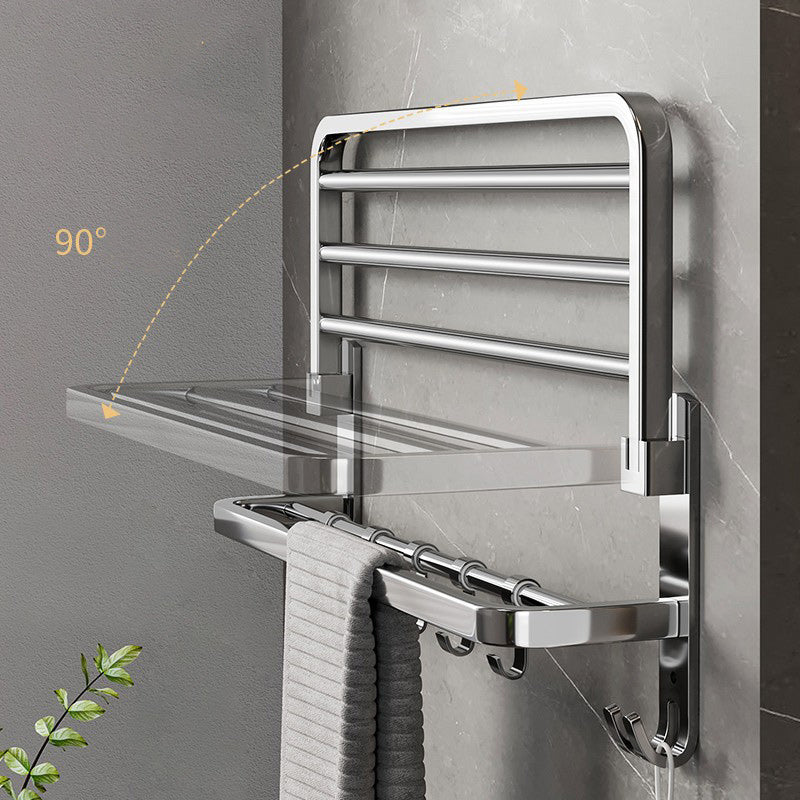 Modern Bathroom Accessory Kit Paper Holder Bath Shelf Stainless Steel Bathroom Hardware Clearhalo 'Bathroom Hardware Sets' 'Bathroom Hardware' 'Bathroom Remodel & Bathroom Fixtures' 'bathroom_hardware_sets' 'Home Improvement' 'home_improvement' 'home_improvement_bathroom_hardware_sets' 6864809