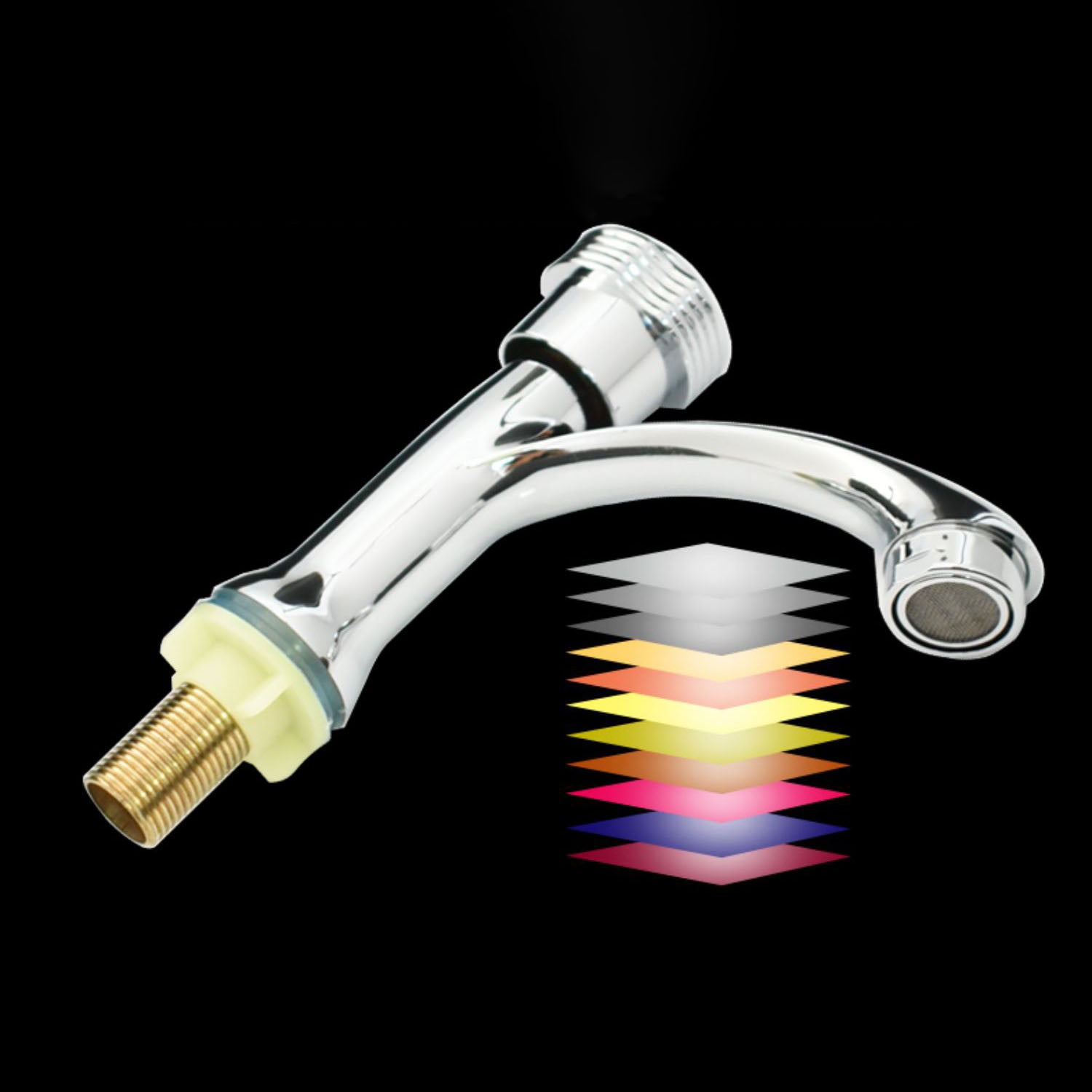 Modern Bathroom Faucet Chrome Knob Handle with Water Hose Vessel Sink Faucet Clearhalo 'Bathroom Remodel & Bathroom Fixtures' 'Bathroom Sink Faucets' 'Bathroom Sinks & Faucet Components' 'bathroom_sink_faucets' 'Home Improvement' 'home_improvement' 'home_improvement_bathroom_sink_faucets' 6871264