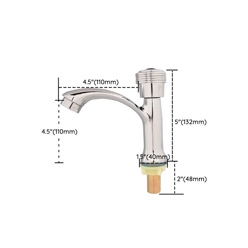 Modern Bathroom Faucet Chrome Knob Handle with Water Hose Vessel Sink Faucet Clearhalo 'Bathroom Remodel & Bathroom Fixtures' 'Bathroom Sink Faucets' 'Bathroom Sinks & Faucet Components' 'bathroom_sink_faucets' 'Home Improvement' 'home_improvement' 'home_improvement_bathroom_sink_faucets' 6871275