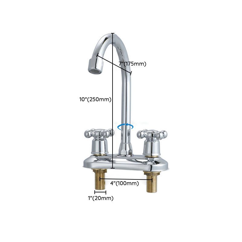 Knob Handle Center Faucet Contemporary Design Vessel Faucet 2 Hole Faucet for Bathroom Clearhalo 'Bathroom Remodel & Bathroom Fixtures' 'Bathroom Sink Faucets' 'Bathroom Sinks & Faucet Components' 'bathroom_sink_faucets' 'Home Improvement' 'home_improvement' 'home_improvement_bathroom_sink_faucets' 6871328