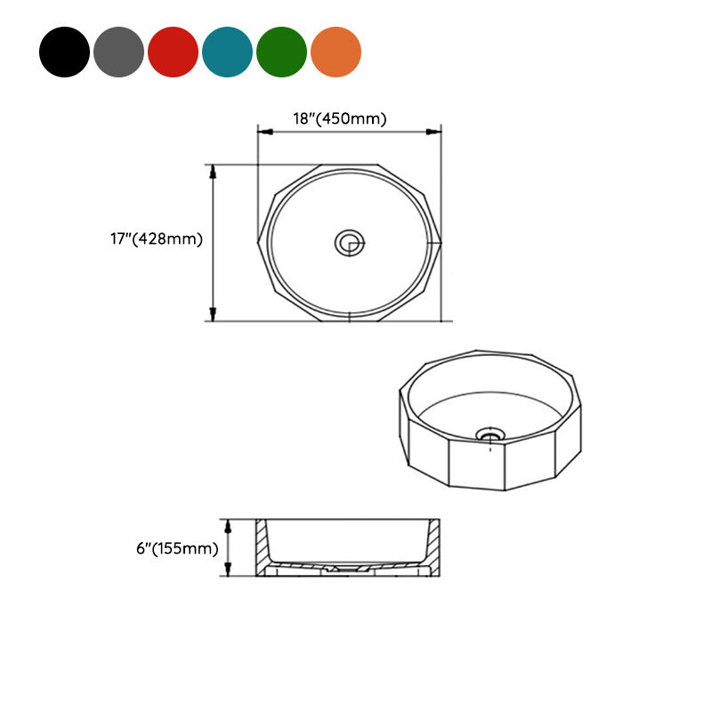 Modern Wash Stand Transparent Solid Color Resin Bathroom Sink(Not Included Faucet) Clearhalo 'Bathroom Remodel & Bathroom Fixtures' 'Bathroom Sinks & Faucet Components' 'Bathroom Sinks' 'bathroom_sink' 'Home Improvement' 'home_improvement' 'home_improvement_bathroom_sink' 6871738