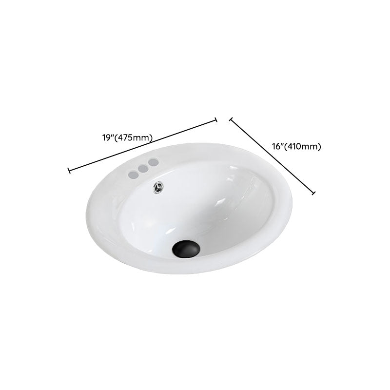 Classical Basin Sink Solid Color Porcelain Bathroom Sink in White Clearhalo 'Bathroom Remodel & Bathroom Fixtures' 'Bathroom Sinks & Faucet Components' 'Bathroom Sinks' 'bathroom_sink' 'Home Improvement' 'home_improvement' 'home_improvement_bathroom_sink' 6871848