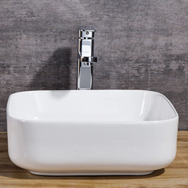 Modern Bathroom Sink Solid Color Porcelain Vessel Bathroom Sink Clearhalo 'Bathroom Remodel & Bathroom Fixtures' 'Bathroom Sinks & Faucet Components' 'Bathroom Sinks' 'bathroom_sink' 'Home Improvement' 'home_improvement' 'home_improvement_bathroom_sink' 6871922