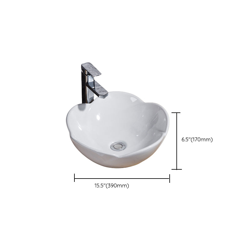 Modern Bathroom Sink Solid Color Porcelain Vessel Bathroom Sink Clearhalo 'Bathroom Remodel & Bathroom Fixtures' 'Bathroom Sinks & Faucet Components' 'Bathroom Sinks' 'bathroom_sink' 'Home Improvement' 'home_improvement' 'home_improvement_bathroom_sink' 6871952