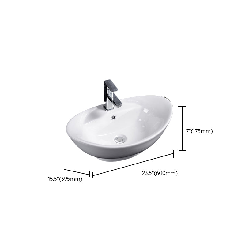 Modern Bathroom Sink Solid Color Porcelain Vessel Bathroom Sink Clearhalo 'Bathroom Remodel & Bathroom Fixtures' 'Bathroom Sinks & Faucet Components' 'Bathroom Sinks' 'bathroom_sink' 'Home Improvement' 'home_improvement' 'home_improvement_bathroom_sink' 6871959