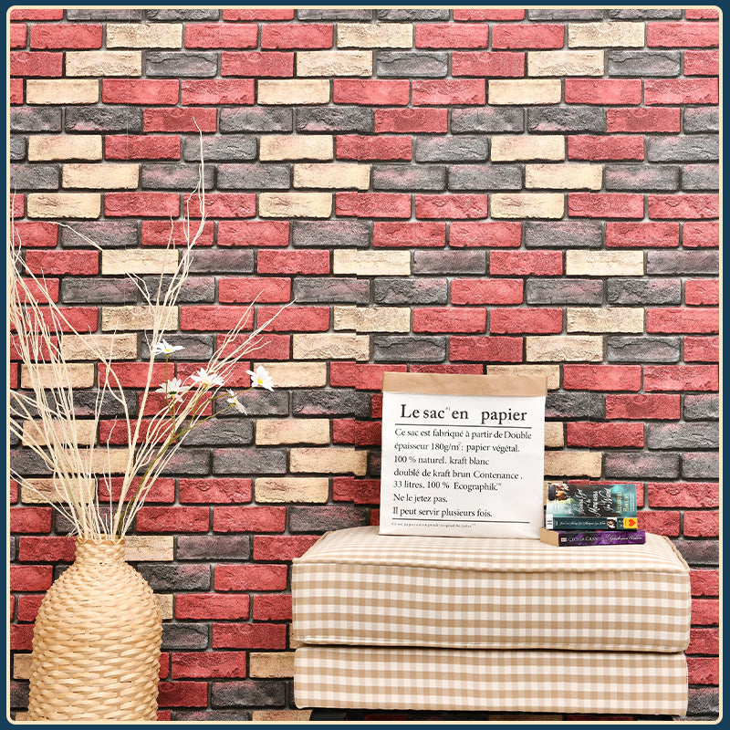 Farmhouse Wall Plank 3D Print Bathroom Living Room Brick Wall Panels Clearhalo 'Flooring 'Home Improvement' 'home_improvement' 'home_improvement_wall_paneling' 'Wall Paneling' 'wall_paneling' 'Walls & Ceilings' Walls and Ceiling' 6872484