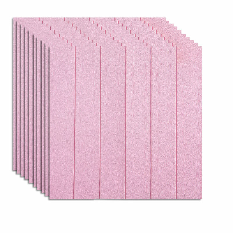 Farmhouse Tin Backsplash Paneling Smooth Wall Ceiling Wood Grain Design Pink Nano Strong Glue Fund Clearhalo 'Flooring 'Home Improvement' 'home_improvement' 'home_improvement_wall_paneling' 'Wall Paneling' 'wall_paneling' 'Walls & Ceilings' Walls and Ceiling' 6872550