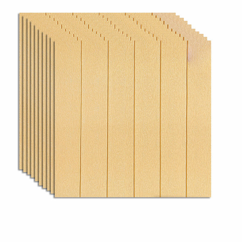 Farmhouse Tin Backsplash Paneling Smooth Wall Ceiling Wood Grain Design Yellow Nano Strong Glue Fund Clearhalo 'Flooring 'Home Improvement' 'home_improvement' 'home_improvement_wall_paneling' 'Wall Paneling' 'wall_paneling' 'Walls & Ceilings' Walls and Ceiling' 6872551