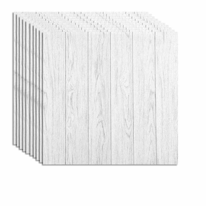 Farmhouse Tin Backsplash Paneling Smooth Wall Ceiling Wood Grain Design Gray-White Nano Strong Glue Fund Clearhalo 'Flooring 'Home Improvement' 'home_improvement' 'home_improvement_wall_paneling' 'Wall Paneling' 'wall_paneling' 'Walls & Ceilings' Walls and Ceiling' 6872552
