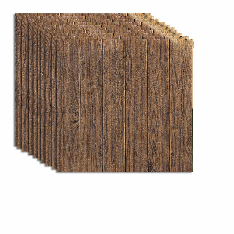 Farmhouse Tin Backsplash Paneling Smooth Wall Ceiling Wood Grain Design Black Nano Strong Glue Fund Clearhalo 'Flooring 'Home Improvement' 'home_improvement' 'home_improvement_wall_paneling' 'Wall Paneling' 'wall_paneling' 'Walls & Ceilings' Walls and Ceiling' 6872557