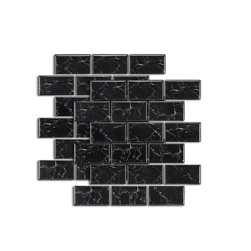 Pattern Matte Color Stone Peel and Paste Mosaic Tile Peel and Paste Tile Set of 2 Black Clearhalo 'Flooring 'Home Improvement' 'home_improvement' 'home_improvement_peel_stick_blacksplash' 'Peel & Stick Backsplash Tile' 'peel_stick_blacksplash' 'Walls & Ceilings' Walls and Ceiling' 6872624
