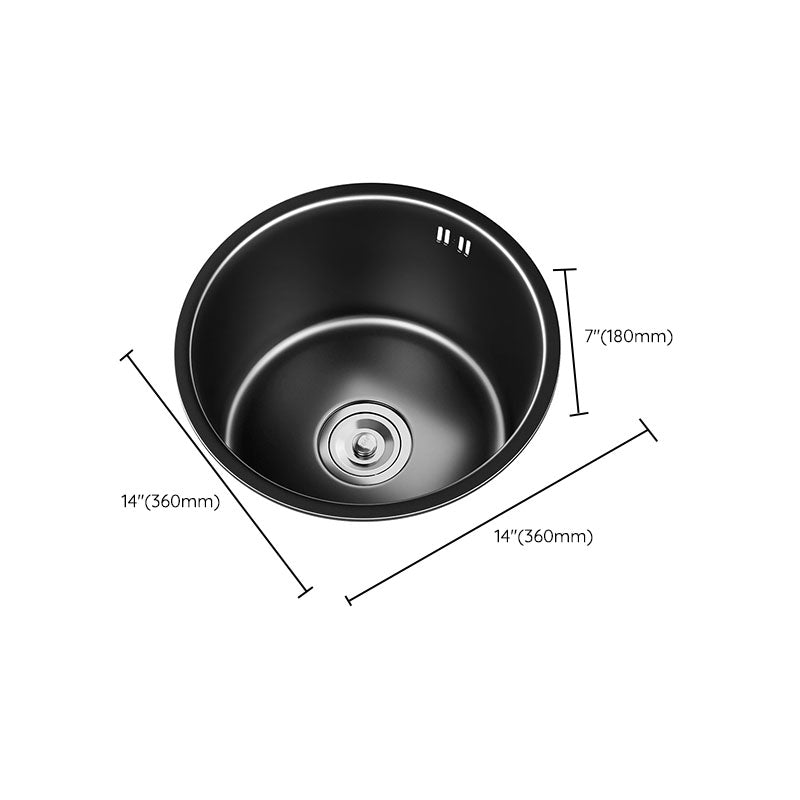 Contemporary Style Round Kitchen Sink Stainless Steel Kitchen Sink Clearhalo 'Home Improvement' 'home_improvement' 'home_improvement_kitchen_sinks' 'Kitchen Remodel & Kitchen Fixtures' 'Kitchen Sinks & Faucet Components' 'Kitchen Sinks' 'kitchen_sinks' 6881458