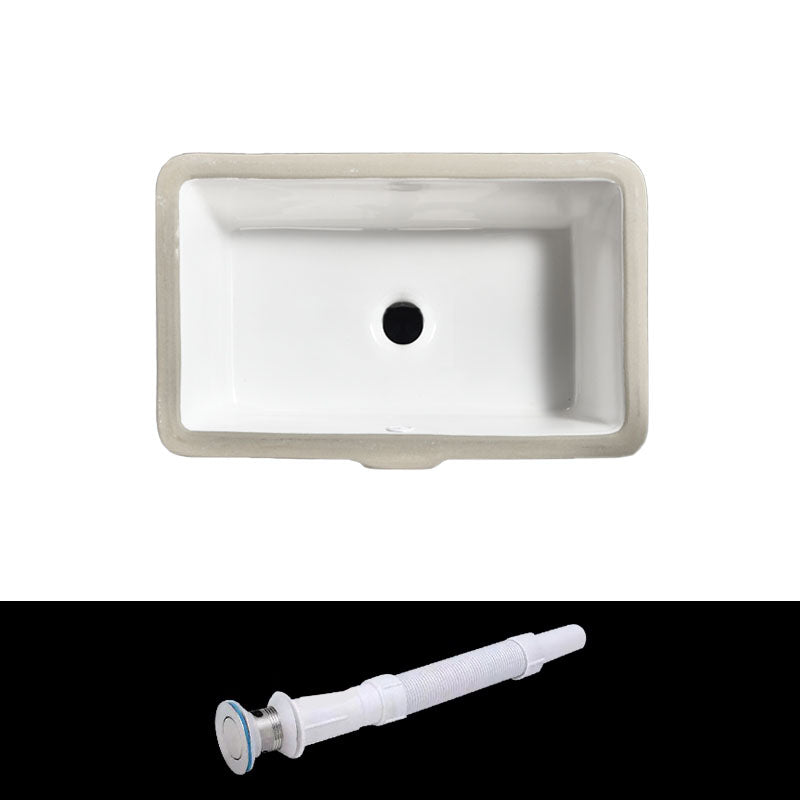 Contemporary Wash Stand Ceramic Metal Undermount Bathroom Sink 20"L x 12"W x 7"H Clearhalo 'Bathroom Remodel & Bathroom Fixtures' 'Bathroom Sinks & Faucet Components' 'Bathroom Sinks' 'bathroom_sink' 'Home Improvement' 'home_improvement' 'home_improvement_bathroom_sink' 6881603