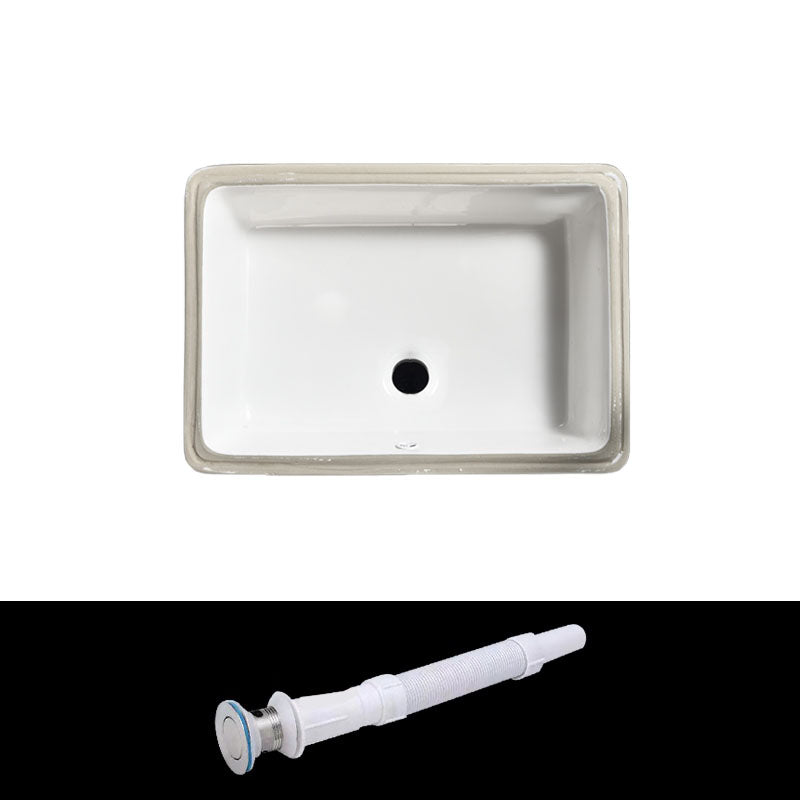 Contemporary Wash Stand Ceramic Metal Undermount Bathroom Sink 21"L x 15"W x 7"H Clearhalo 'Bathroom Remodel & Bathroom Fixtures' 'Bathroom Sinks & Faucet Components' 'Bathroom Sinks' 'bathroom_sink' 'Home Improvement' 'home_improvement' 'home_improvement_bathroom_sink' 6881605