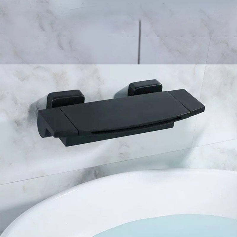 Bathtub Faucet Waterfall Rod Handle Wall Mounted Bathroom Faucet Clearhalo 'Bathroom Remodel & Bathroom Fixtures' 'Bathtub Faucets' 'bathtub_faucets' 'Home Improvement' 'home_improvement' 'home_improvement_bathtub_faucets' 6881865