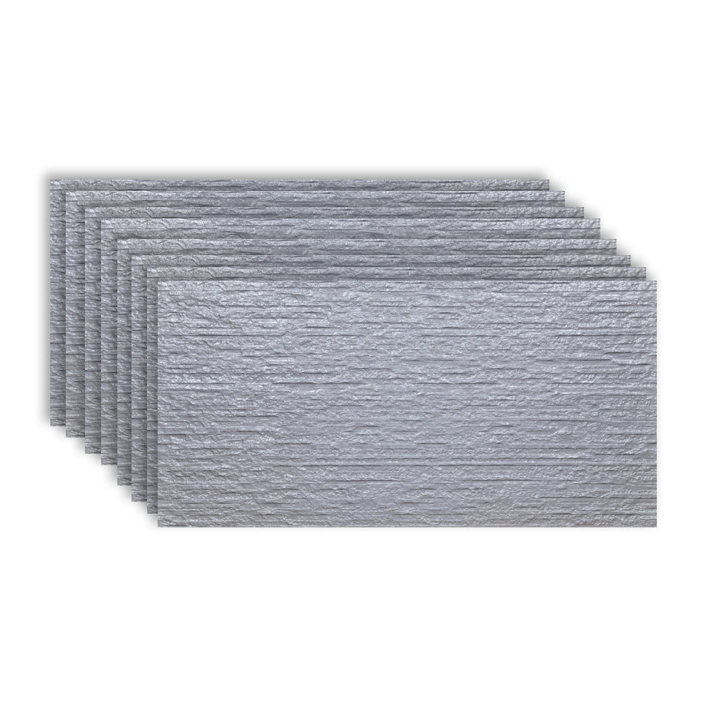 Gray Tone Singular Tile Stone Appearance Straight Edge Rectangular Wall Tile Pewter Clearhalo 'Floor Tiles & Wall Tiles' 'floor_tiles_wall_tiles' 'Flooring 'Home Improvement' 'home_improvement' 'home_improvement_floor_tiles_wall_tiles' Walls and Ceiling' 6887462