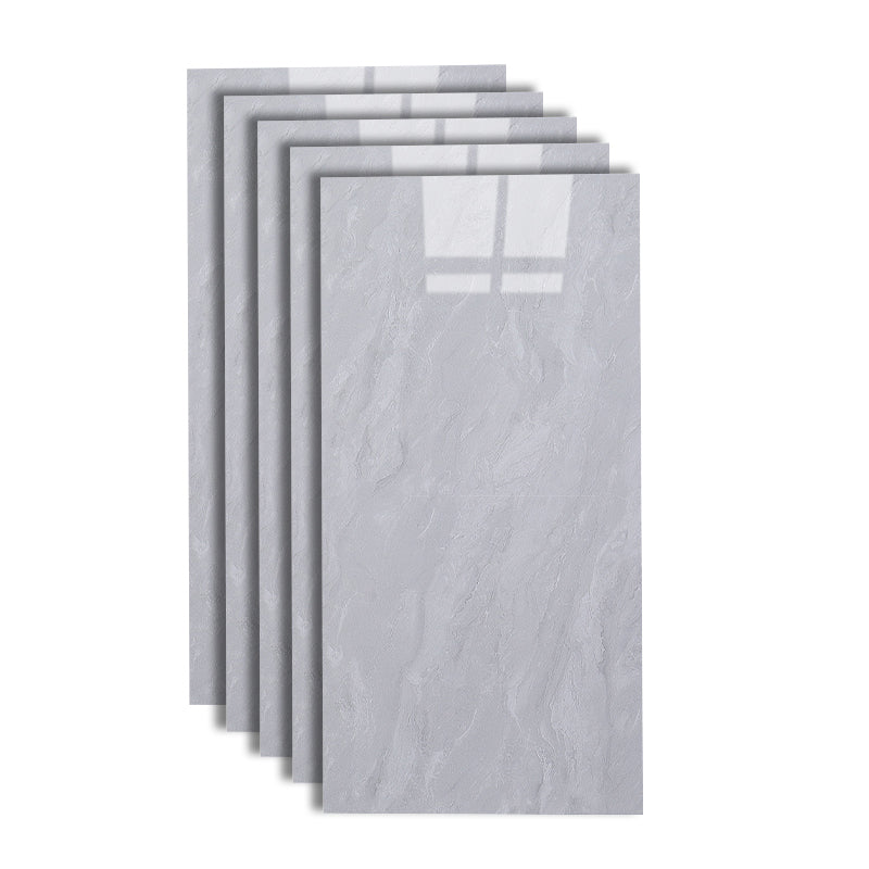 Marble Appearance Singular Tile Straight Edge Rectangular Floor Tile Light Gray Clearhalo 'Floor Tiles & Wall Tiles' 'floor_tiles_wall_tiles' 'Flooring 'Home Improvement' 'home_improvement' 'home_improvement_floor_tiles_wall_tiles' Walls and Ceiling' 6887540