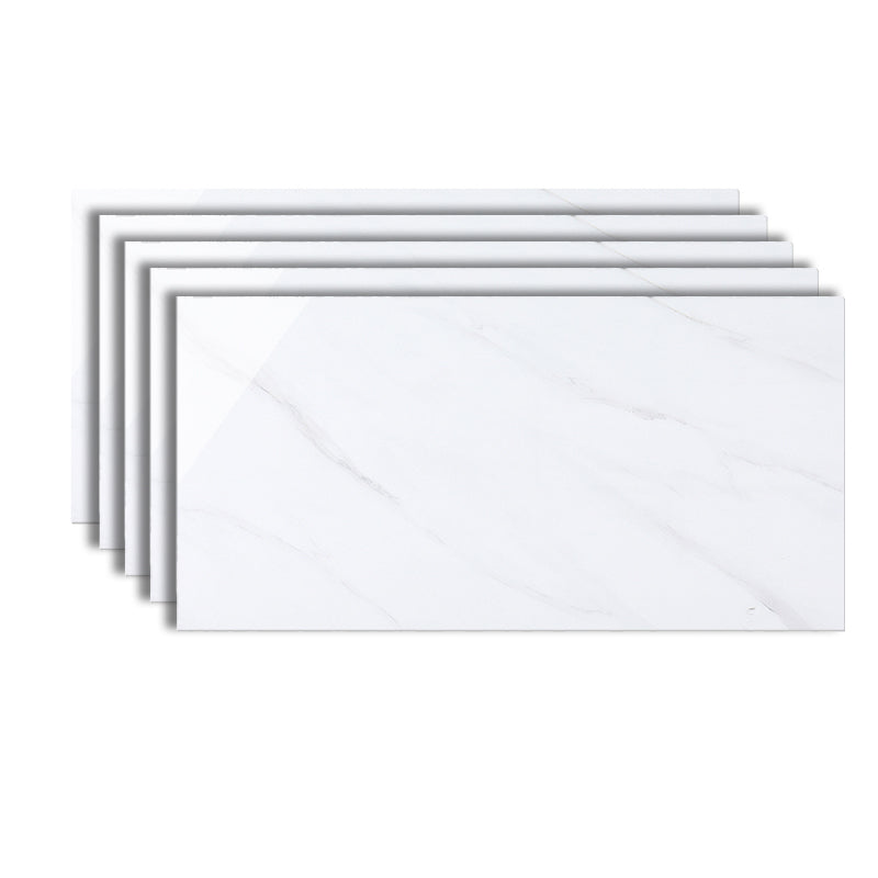 Marble Appearance Singular Tile Straight Edge Rectangular Floor Tile Off-White Clearhalo 'Floor Tiles & Wall Tiles' 'floor_tiles_wall_tiles' 'Flooring 'Home Improvement' 'home_improvement' 'home_improvement_floor_tiles_wall_tiles' Walls and Ceiling' 6887550