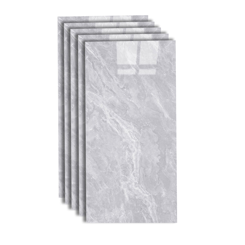 Marble Appearance Singular Tile Straight Edge Rectangular Floor Tile Silver Gray Clearhalo 'Floor Tiles & Wall Tiles' 'floor_tiles_wall_tiles' 'Flooring 'Home Improvement' 'home_improvement' 'home_improvement_floor_tiles_wall_tiles' Walls and Ceiling' 6887557