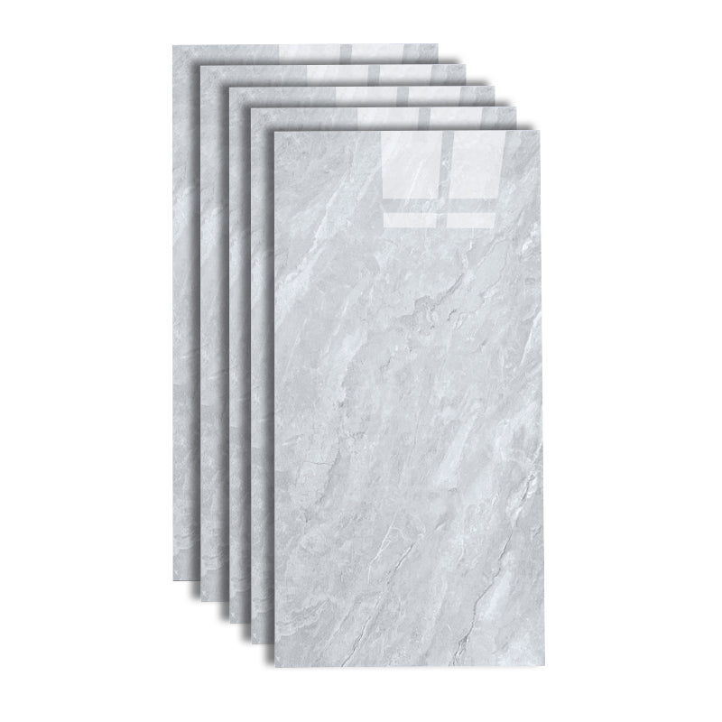 Marble Appearance Singular Tile Straight Edge Rectangular Floor Tile Gray-White Clearhalo 'Floor Tiles & Wall Tiles' 'floor_tiles_wall_tiles' 'Flooring 'Home Improvement' 'home_improvement' 'home_improvement_floor_tiles_wall_tiles' Walls and Ceiling' 6887559