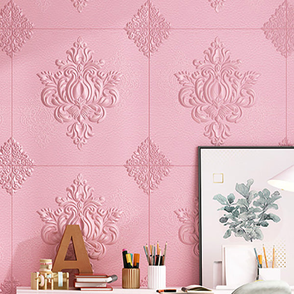 Peel and Press Wall Access Panel 3D Plastic Wall Access Panel Dark Pink Clearhalo 'Flooring 'Home Improvement' 'home_improvement' 'home_improvement_wall_paneling' 'Wall Paneling' 'wall_paneling' 'Walls & Ceilings' Walls and Ceiling' 6887661