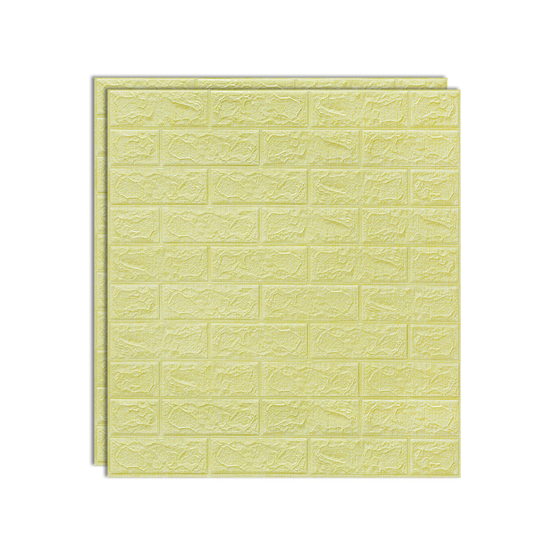 Industrial Waterproof Wall Paneling Peel and Stick Design Wall Paneling Yellow 0.18"H Clearhalo 'Flooring 'Home Improvement' 'home_improvement' 'home_improvement_wall_paneling' 'Wall Paneling' 'wall_paneling' 'Walls & Ceilings' Walls and Ceiling' 6887766