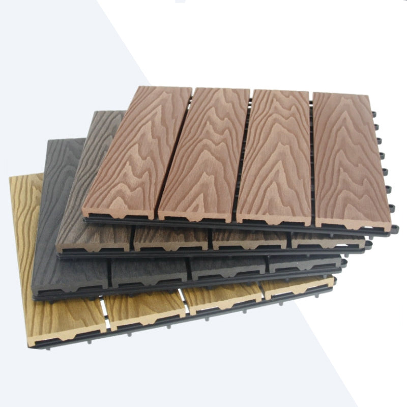 Floor Bullnose Click Lock Wire Brushed Wooden Flooring Tiles Clearhalo 'Flooring 'Hardwood Flooring' 'hardwood_flooring' 'Home Improvement' 'home_improvement' 'home_improvement_hardwood_flooring' Walls and Ceiling' 6887966