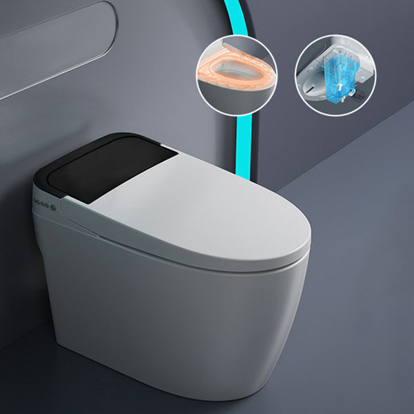 Modern Toilet Bowl All-In-One ABS Floor Mounted Siphon Jet Urine Toilet Heating Seat Ring （Standard ) Clearhalo 'Bathroom Remodel & Bathroom Fixtures' 'Home Improvement' 'home_improvement' 'home_improvement_toilets' 'Toilets & Bidets' 'Toilets' 6888273