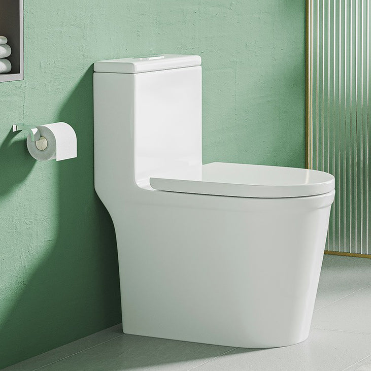Traditional Flush Toilet All-In-One Floor Mounted Siphon Jet Porcelain Toilet 15"L x 23"W x 29"H 16" Clearhalo 'Bathroom Remodel & Bathroom Fixtures' 'Home Improvement' 'home_improvement' 'home_improvement_toilets' 'Toilets & Bidets' 'Toilets' 6888453