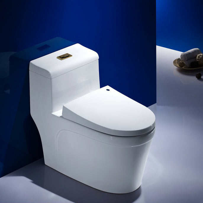 Traditional Toilet Bowl One Piece Floor Mounted Siphon Jet Porcelain Toilet 15"L x 28"W x 25"H Clearhalo 'Bathroom Remodel & Bathroom Fixtures' 'Home Improvement' 'home_improvement' 'home_improvement_toilets' 'Toilets & Bidets' 'Toilets' 6888571