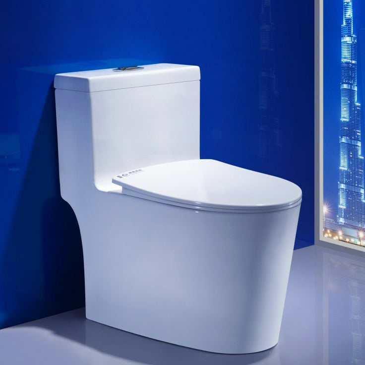 Traditional Toilet Bowl One Piece Floor Mounted Siphon Jet Porcelain Toilet 16"L x 28"W x 27"H 12" Clearhalo 'Bathroom Remodel & Bathroom Fixtures' 'Home Improvement' 'home_improvement' 'home_improvement_toilets' 'Toilets & Bidets' 'Toilets' 6888573