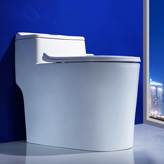 Traditional Toilet Bowl One Piece Floor Mounted Siphon Jet Porcelain Toilet 15"L x 27"W x 24"H 14" Clearhalo 'Bathroom Remodel & Bathroom Fixtures' 'Home Improvement' 'home_improvement' 'home_improvement_toilets' 'Toilets & Bidets' 'Toilets' 6888575