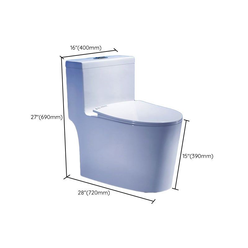 Traditional Toilet Bowl One Piece Floor Mounted Siphon Jet Porcelain Toilet Clearhalo 'Bathroom Remodel & Bathroom Fixtures' 'Home Improvement' 'home_improvement' 'home_improvement_toilets' 'Toilets & Bidets' 'Toilets' 6888587