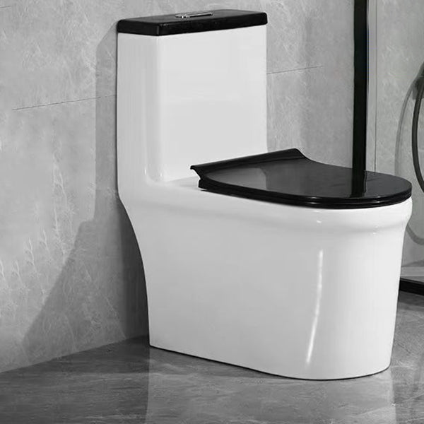 Modern 1 Piece Toilet Bowl Floor Mounted Urine Toilet for Bathroom 15.2"L x 28"W x 30.3"H Black Clearhalo 'Bathroom Remodel & Bathroom Fixtures' 'Home Improvement' 'home_improvement' 'home_improvement_toilets' 'Toilets & Bidets' 'Toilets' 6888844