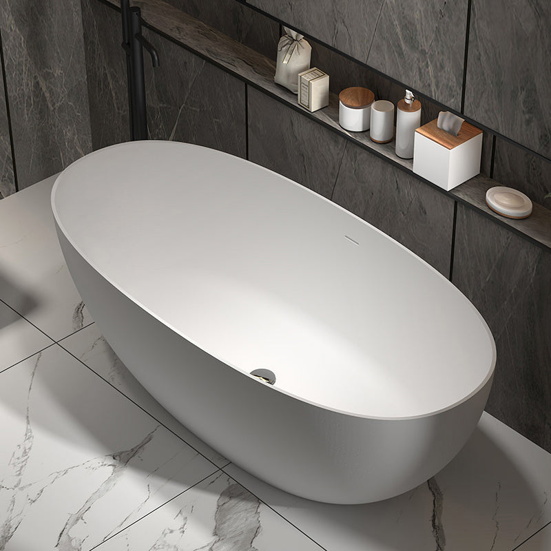 Stone Soaking Bathtub Antique Finish Modern Back to Wall Bath Tub 55"L x 27.5"W x 22"H Clearhalo 'Bathroom Remodel & Bathroom Fixtures' 'Bathtubs' 'Home Improvement' 'home_improvement' 'home_improvement_bathtubs' 'Showers & Bathtubs' 6889938