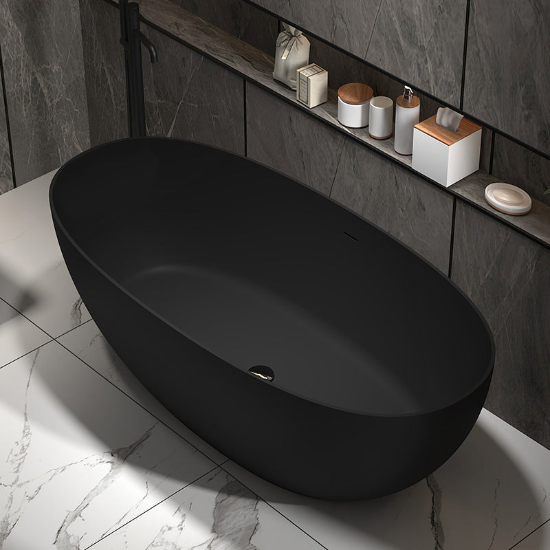 Stone Soaking Bathtub Antique Finish Modern Back to Wall Bath Tub 67"L x 30"W x 22"H Clearhalo 'Bathroom Remodel & Bathroom Fixtures' 'Bathtubs' 'Home Improvement' 'home_improvement' 'home_improvement_bathtubs' 'Showers & Bathtubs' 6889940