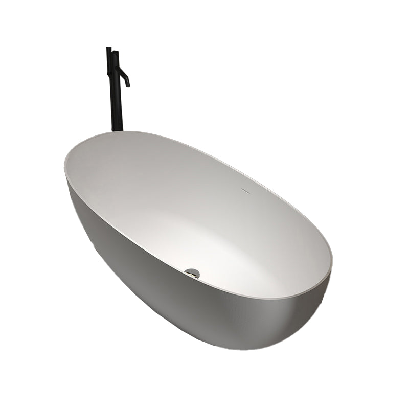 Stone Soaking Bathtub Antique Finish Modern Back to Wall Bath Tub Clearhalo 'Bathroom Remodel & Bathroom Fixtures' 'Bathtubs' 'Home Improvement' 'home_improvement' 'home_improvement_bathtubs' 'Showers & Bathtubs' 6889944