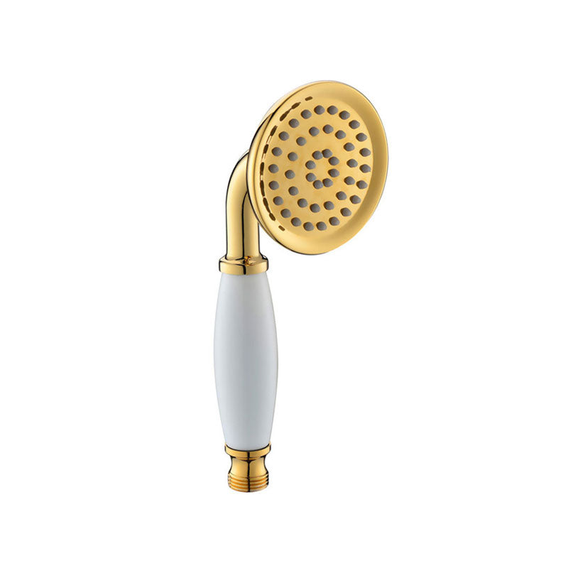 All-Copper Single-Function Handheld Shower Head European-Style Antique Rain Shower Head 3"L x 3"W Gold Clearhalo 'Bathroom Remodel & Bathroom Fixtures' 'Home Improvement' 'home_improvement' 'home_improvement_shower_heads' 'Shower Heads' 'shower_heads' 'Showers & Bathtubs Plumbing' 'Showers & Bathtubs' 6890225