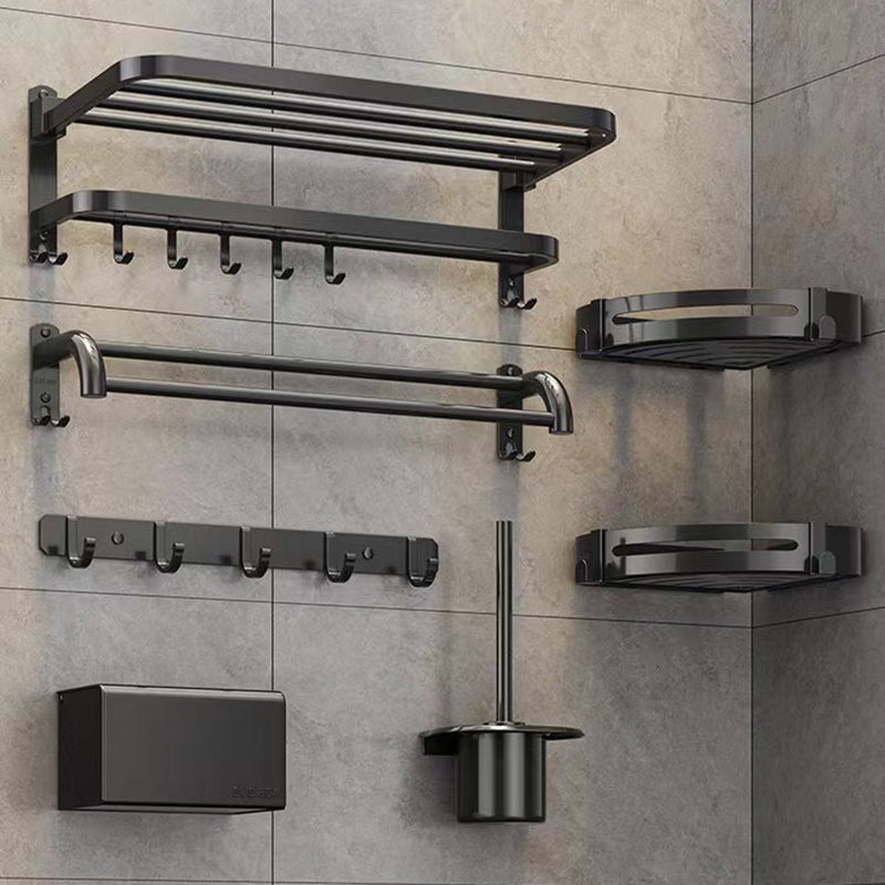 Matte Black Bathroom Hardware Set Modern Bathroom Accessories Hardware Set  - Clearhalo