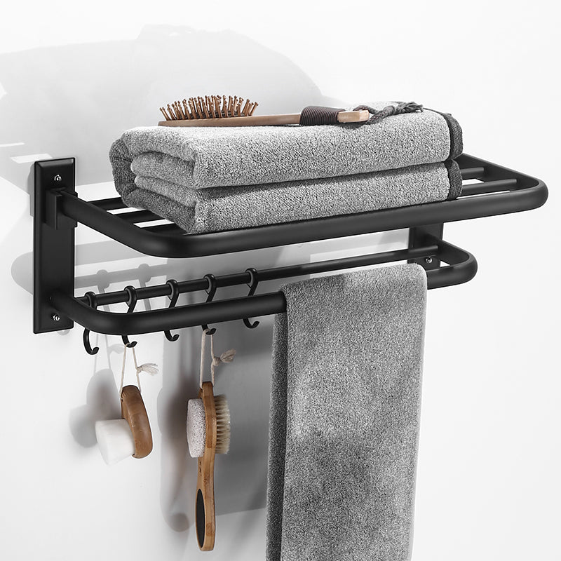 Matte Black Bathroom Hardware Set Modern Bathroom Accessory as Individual or as A Set Towel Rack (20"L) Clearhalo 'Bathroom Hardware Sets' 'Bathroom Hardware' 'Bathroom Remodel & Bathroom Fixtures' 'bathroom_hardware_sets' 'Home Improvement' 'home_improvement' 'home_improvement_bathroom_hardware_sets' 6893129